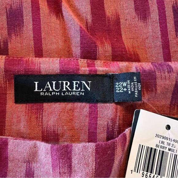 Lauren Ralph Lauren True Wrap Skirt Above Knee Geo Motif Ruffle Ikat Fall NEW 22 - Picture 11 of 11